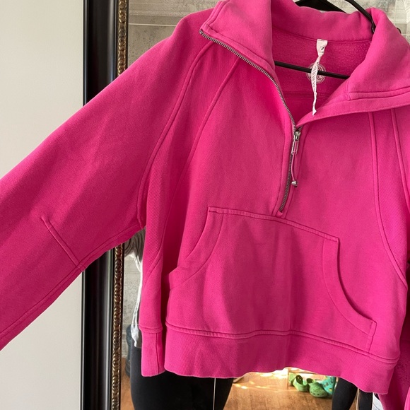HTF Lululemon Scuba Half Zip SONIC PINK - Picture 3 of 4